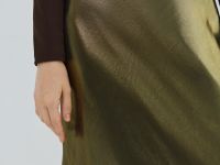 Юбка из ткани с эффектом жидкого золота, Золотой