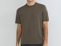 Вязаная футболка из пряжи, Коричневый