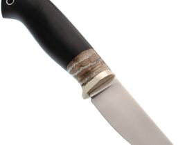 Рыбацкий нож Партнер 1, сталь M390, рукоять граб, вставка зуб мамонта