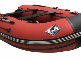 Лодка ПВХ ORCA 380 НДНД красный/черный