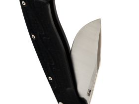 Складной нож SRM 221X-GB satin сталь 14C28N, рукоять Black G10/CF