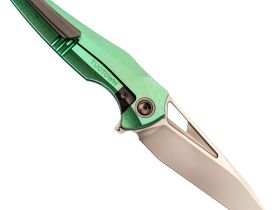Складной нож TUOTOWN Magpie, сталь M390, рукоять Crystal Titanium Green