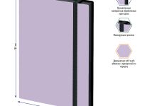 Ежедневник недатированны, кожзам Berlingo "Instinct" В6 136 л, черный/лаванда, с резинкой