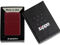 Зажигалка ZIPPO Classic с покрытием Merlot, латунь/сталь, бордовая, глянцевая, 38x13x57 мм