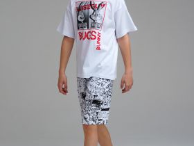 Комплект трикотажный для мальчиков: фуфайка (футболка), шорты