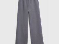 Широкие трикотажные брюки для девочек, Серый