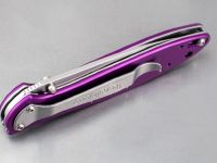 Полуавтоматический складной нож Kershaw Leek 1660PUR, сталь Sandvik™ 14C28N, рукоять анодированный алюминий, фиолетовый