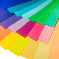 Бумага цветная Folia 50х70 см 300 г, желтый лимонный