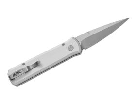 Автоматический нож Pro-Tech Godson Silver Crosscut, сталь 20CV, рукоять алюминий/карбон, серебристый