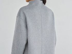 Куртка из пальтовой ткани с шерстью, Серый