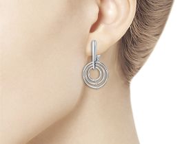 Серьги из белого золота с бриллиантами э4001сг09181100
