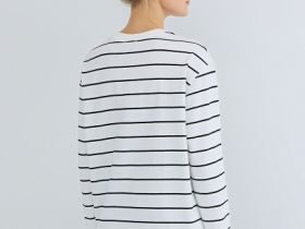 Лонгслив в полоску, Белый