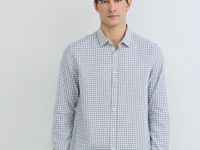 Рубашка в клетку, Белый
