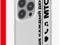 Чехол-накладка iPhone 12|12 Pro прозрачный с красным принтом