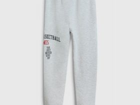 Трикотажные брюки с принтом для мальчиков, Серый