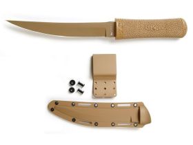Нож с фиксированным клинком CRKT Hissatsu (Desert Tan), сталь 440А, рукоять пластик/резина