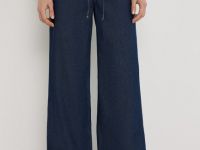 Широкие джинсы со средней посадкой, Синий