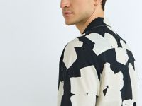 Рубашка из хлопка с принтом, Бежевый