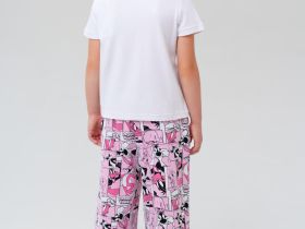 Комплект трикотажный для девочек: фуфайка (футболка), брюки