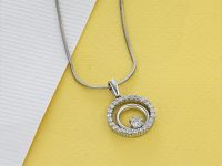 Подвеска из белого золота с бриллиантами э4701пд10110900