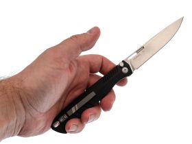 Складной нож Mr.Blade Wasp Black, сталь D2, SW, рукоять черный G-10