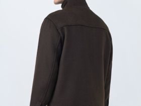 Куртка из пальтовой ткани с накладными карманами, Коричневый