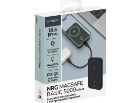 Внешний аккумулятор Deppa NRG MagSafe 5000mAh 15W (33666) (черный)