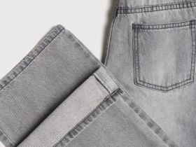 Широкие джинсы Wide leg для девочек, Серый