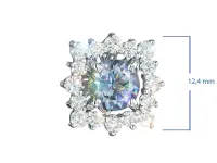 Пусеты из белого золота с танзанитами э4760пс07250361_white