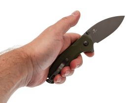 Складной нож Kizer Mini Grouper, сталь D2, рукоять G10, зеленый