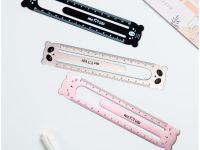 Линейка стальная MESHU 13 см, ассорти, европодвес