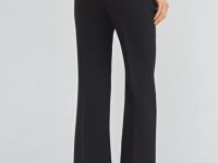 Расклёшенные брюки с ремнём, Черный