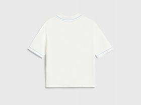 Вязаное поло для девочек, Белый