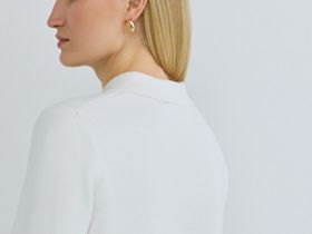 Кардиган на пуговицах, Белый