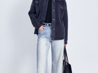 Жакет с высоким ворсом и нагрудными карманами