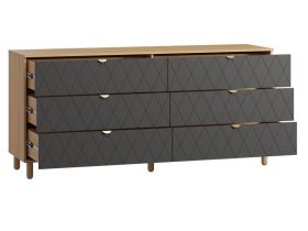 Комод Теджонс 185x85 Ромб Графитовый