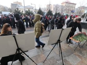 "Молодая гвардия" ЕР и Волонтёрская рота провели акцию памяти погибших журналистов