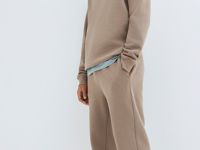 Базовые джоггеры с начёсом, Бежевый