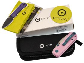 Складной нож Civivi Baby Banter, сталь Nitro-V, рукоять G10, розовый