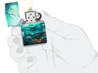 Зажигалка ZIPPO Graveyard с покрытием 540 Matte, латунь/сталь, разноцветная