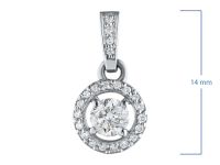 Подвеска из белого золота с бриллиантами э0901пд06160300