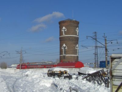 Железнодорожная каменная водонапорная башня начала XX века