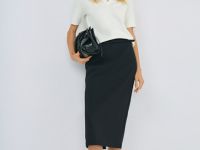 Джемпер с воротником-поло, Белый