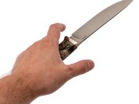 Охотничий нож Клык, сталь M398, рукоять карельская береза