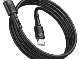 Кабель Hoco X83 Victory (Type-C) на (Lightning) 2.4A/20W 100см силиконовый (черный)