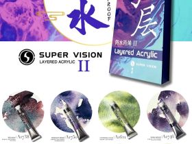 Набор акрила Super Vision с грануляцией "Acrylic layered" №2 8 цв*8 мл туба в картонной коробке