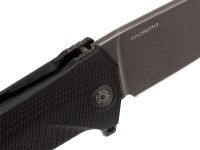 Нож складной LionSteel KUR BBK G10 Black Flipper, сталь Stonewashed & PVD-Coated Uddeholm Sleipner®, стеклотекстолит, чёрный
