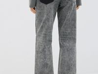 Прямые джинсы со средней посадкой, Серый