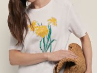 Футболка свободного силуэта с принтом