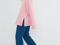 Прямые утеплённые джинсы, Синий